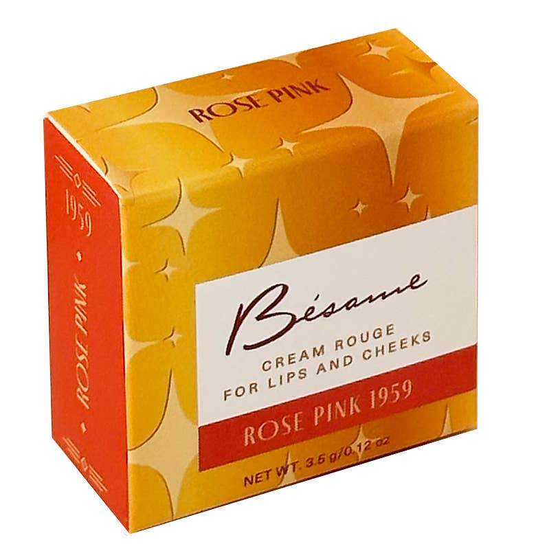 Besame Cosmetics Inc - Rose Pink Cream Rouge -1959